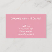 Carte De Visite Chic rose blanc Pois rétro (Dos)