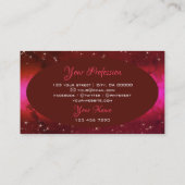 Carte De Visite Chic rose bordeaux Parties scintillant marbrée éto (Dos)