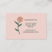 Carte De Visite Chic Rose Frame Floral Blush Rose (Dos)