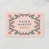 Carte De Visite Chic Rose Frame Floral Blush Rose (Devant)