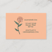 Carte De Visite Chic Rose Frame Floral Peach Fuzz rose (Dos)