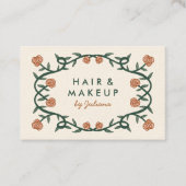 Carte De Visite Chic Rose Frame Floral Rose Crème (Devant)