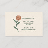 Carte De Visite Chic Rose Frame Floral Rose Crème (Dos)