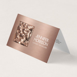 Carte De Visite Chic Rose Gold Camion Logo Beauté, Cheveux, Soins