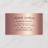 Carte De Visite Chic Rose Gold Driving Parties scintillant Profess (Dos)