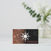 Carte De Visite Chic Rose Parties scintillant or Modèle photo Gala (Debout devant)