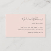 Carte De Visite Chic Rose rose moderne Monogramme Initiales de scr (Dos)