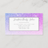 Carte De Visite Chic rose violet Parties scintillant maquillage Ar (Dos)