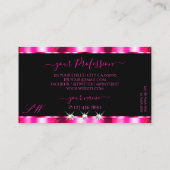 Carte De Visite Chic Rouge Rouge Ombre Noir Bijoux Épargne Initial (Dos)