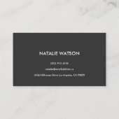 Carte De Visite Chic Rough FAUX Gold Diagonal Black Modern (Dos)