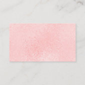 Carte De Visite Chic rougissent les cils roses d'or (Dos)