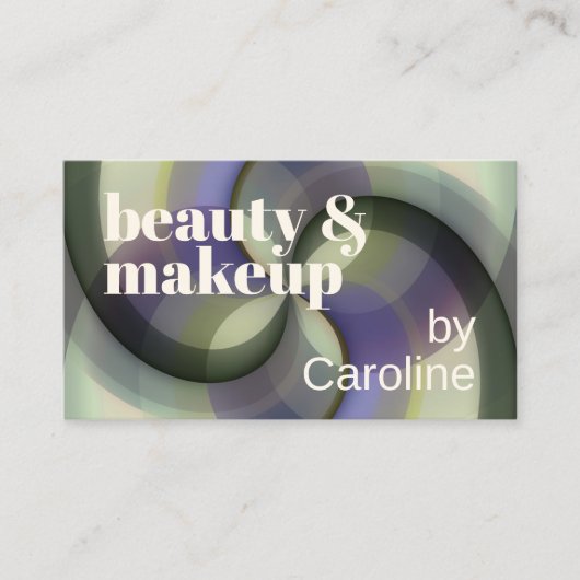 Carte De Visite Chic Sage Vert Violet Lavande violet Motif d'art v (Devant)