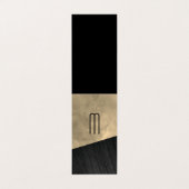 Carte De Visite Chic Sepia Aquarelle Bois Monogramme (Extérieur déplié)