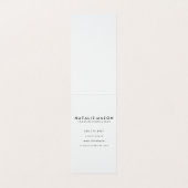 Carte De Visite Chic Sepia Aquarelle Bois Monogramme (Intérieur déplié)