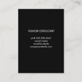 Carte De Visite Chic Sepia Aquarelle Monogramme (Dos)