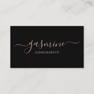 Carte De Visite Chic Signature Rose Gold Noir