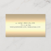 Carte De Visite Chic Silver Gold Lotus Flower Yoga Instructor (Dos)