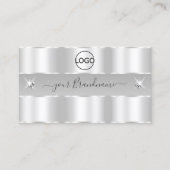 Carte De Visite Chic Silver Gris Clair Diamants Parkling Ajouter L (Devant)