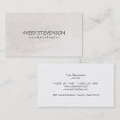 Carte De Visite Chic Simple Blush Neutral Chimmer Look Cosmetology (Devant / Derrière)