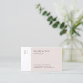 Carte De Visite Chic simple moderne de modèle élégant de (Debout devant)