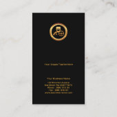 Carte De Visite Chic Simple Unique En Triangle D'Or Triangle Taxi (Dos)