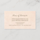 Carte De Visite Chic Soft Peach FAUX Sequin Shimmer Event Planner (Dos)