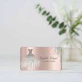 Carte De Visite Chic soie Parties scintillant  Drivers Rose Gold (Debout devant)