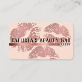 Carte De Visite Chic Sparkly Rose Gold Parties scintillant Lips ma (Devant)
