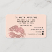 Carte De Visite Chic Sparkly Rose Gold Parties scintillant Lips ma (Dos)