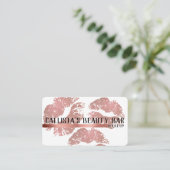 Carte De Visite Chic Sparkly Rose Gold Parties scintillant Lips ma (Debout devant)
