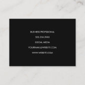 Carte De Visite Chic Stripes Faux Cuir (Dos)