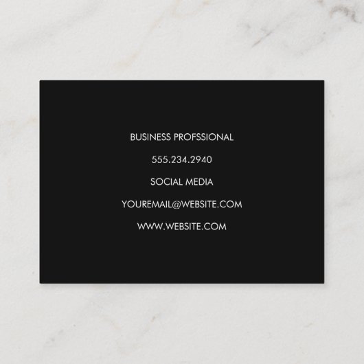 Carte De Visite Chic Stripes Faux Cuir (Dos)