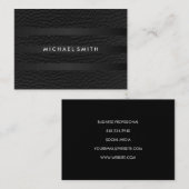 Carte De Visite Chic Stripes Faux Cuir (Devant / Derrière)