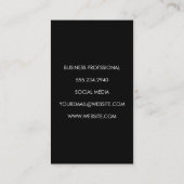 Carte De Visite Chic Stripes Faux Cuir (Dos)