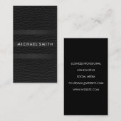 Carte De Visite Chic Stripes Faux Cuir (Devant / Derrière)