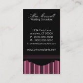 Carte de visite Chic Stripes, Fuchsia (Dos)