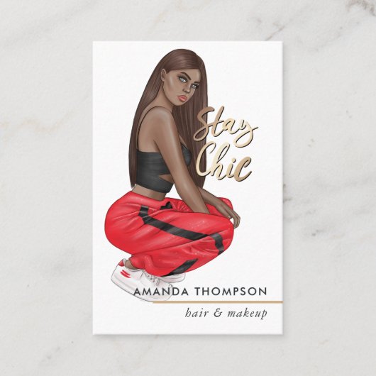 Carte De Visite Chic Swag Boss Personal Trainer (Devant)