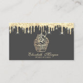 Carte De Visite Chic Sweets Cupcake Faux Gold Drivers Bakery (Devant)