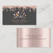 Carte De Visite Chic Sweets Cupcake Rose Gold Drives Outils de bou (Devant / Derrière)