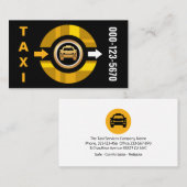 Carte De Visite Chic Taxi Jaune Pilote De Cabine (Devant / Derrière)
