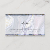 Carte De Visite Chic Tendance Agate Violette et Marbre Doré (Dos)