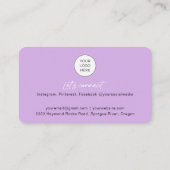 Carte De Visite Chic tendance code QR moderne ongles photo Busines (Dos)