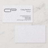 Carte De Visite Chic tendance Monogramme moderne élégant professio (Devant / Derrière)