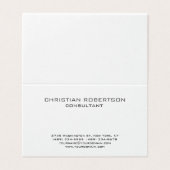 Carte de visite chic tendance noir blanc professio (Extérieur déplié)