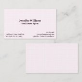 Carte De Visite Chic tendance rose chèque Motif moderne profession (Devant / Derrière)