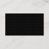 Carte De Visite Chic Tendance Vérifications Lignes Moderne Profess (Dos)