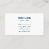 Carte De Visite Chic terrazzo élégant rose bleu CUSTOM (Dos)