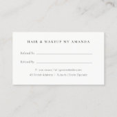 Carte De Visite Chic Tropical Coastal Palm Trees Référer Un Ami (Dos)