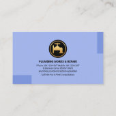 Carte De Visite Chic Tuyauterie d'eau de tuyau d'argent (Dos)