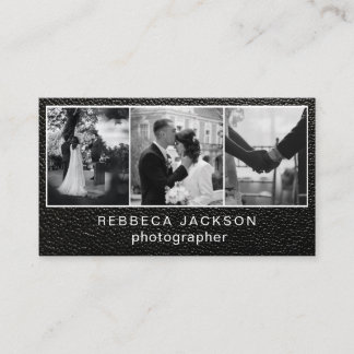 Carte De Visite Chic Typographie De Script Moderne Simple Photogra